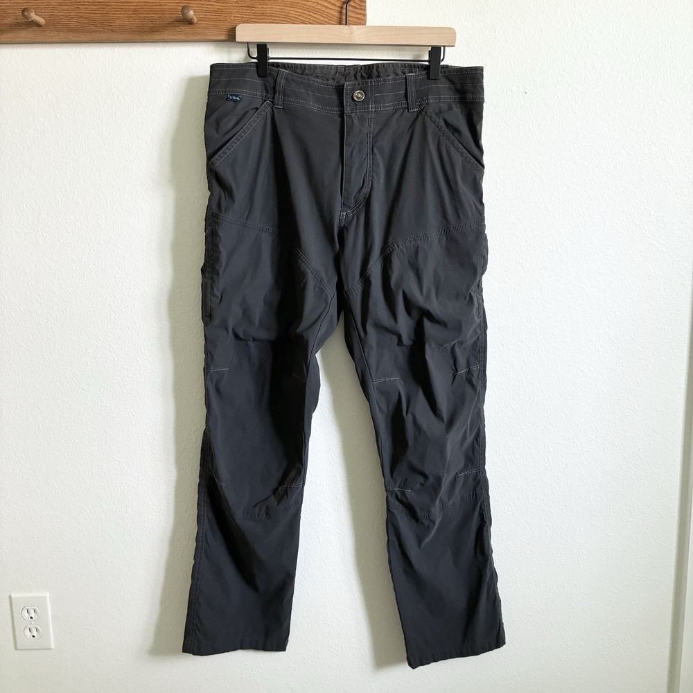 Kuhl Renegade Tech Outdoors Hiking Cargo Pants Charcoal Gray Mens 36x32